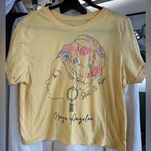 Maya Angelou Yellow Graphic Tee